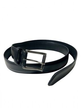 Genuine Dickies Men's Black Casual Leather Belt Sz. 44/110 Silver Tone Buckle